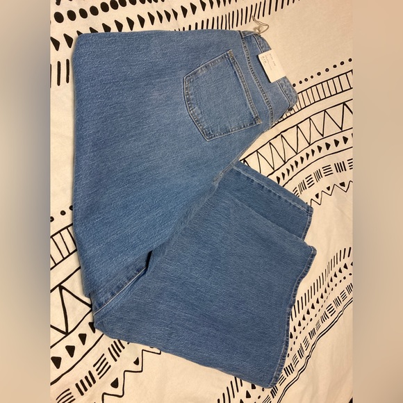 A•NEW•DAY Wide Legged Flared Denim Jeans,Size 8 NWT Modern meets Retro 70s Vibes - Picture 2 of 6